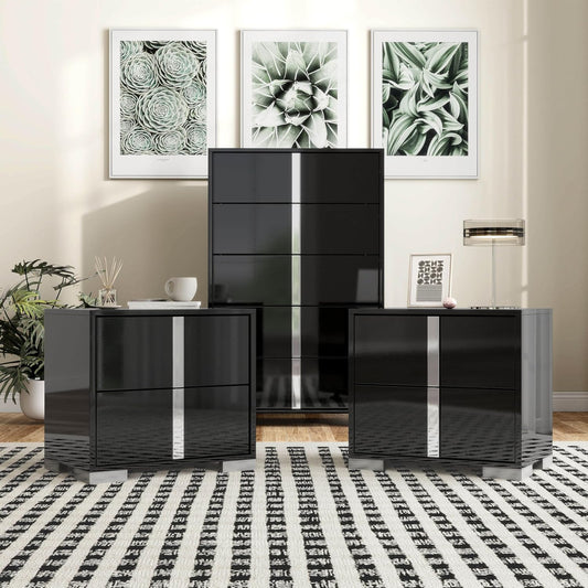 Sinistra Bedroom Chest - Piano Black