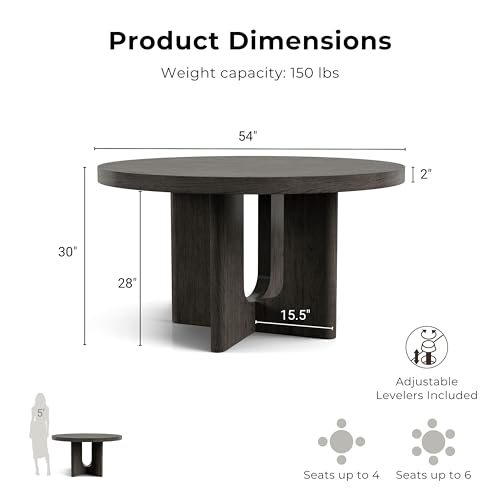 Sterling West Modern 5PC Dining Set, Ash Gray