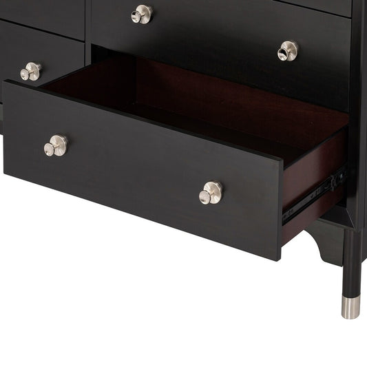 Torrance Mid-Century Modern Dresser, Black