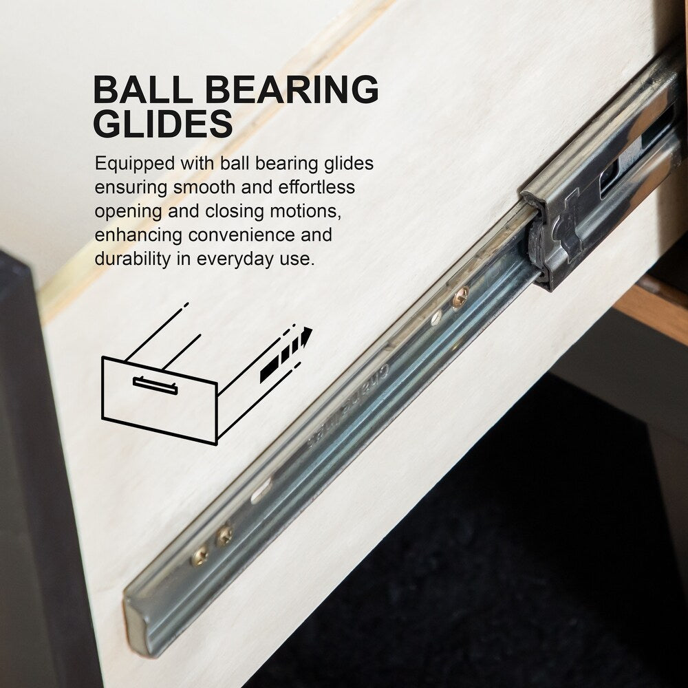 Torrance Mid-Century Modern Chest, Black