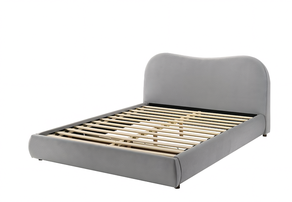 Grimsby Contemporary Queen Boucle Storage Platform Bed – White