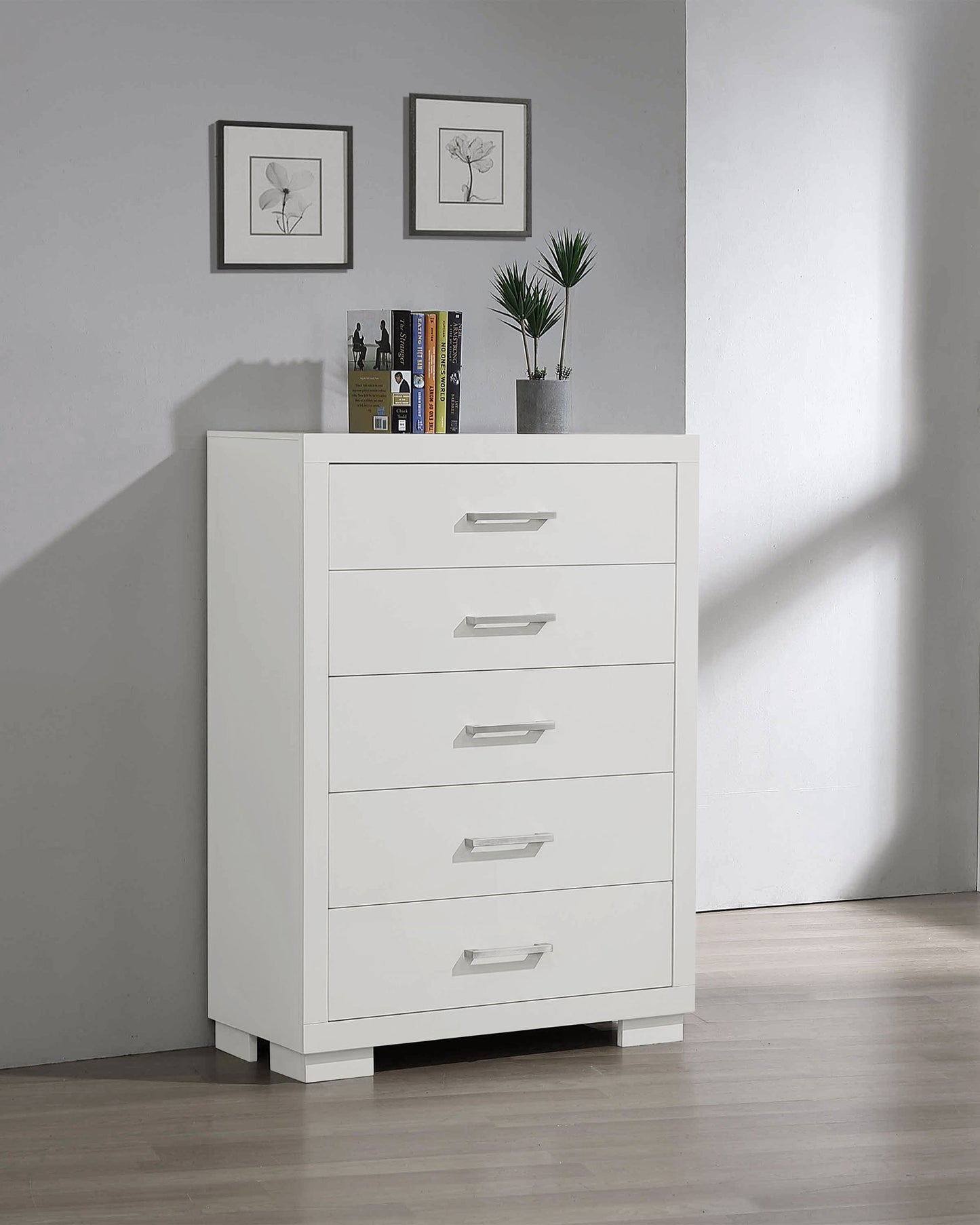 Jessica 5-Drawer Chest White