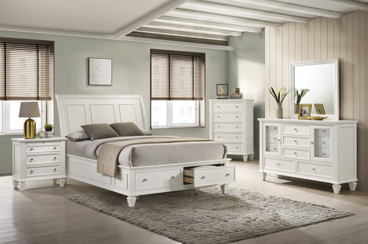 Sandy Beach Cottage Style Queen Storage Bed