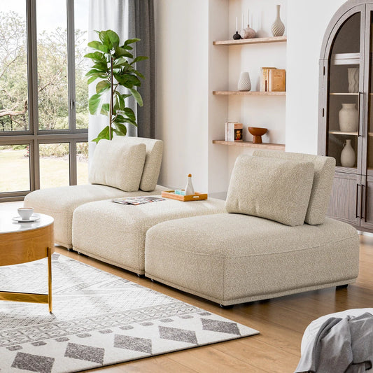 Stavanger Modular Sofa Collection – Standard Series - Bouclé & Chenille
