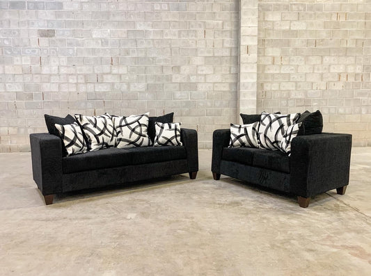 Venus 2-Piece Chenille Sofa & Loveseat Set