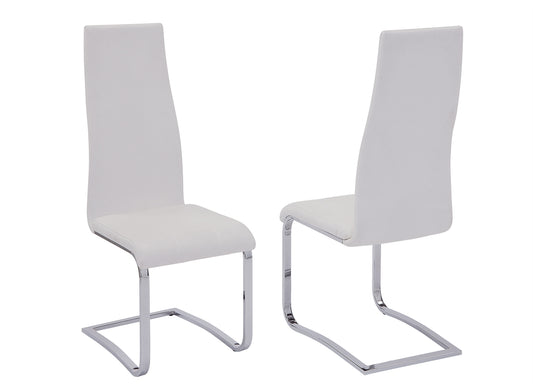 Montclair High Back Dining Chairs Black And Chrome Set Of 4