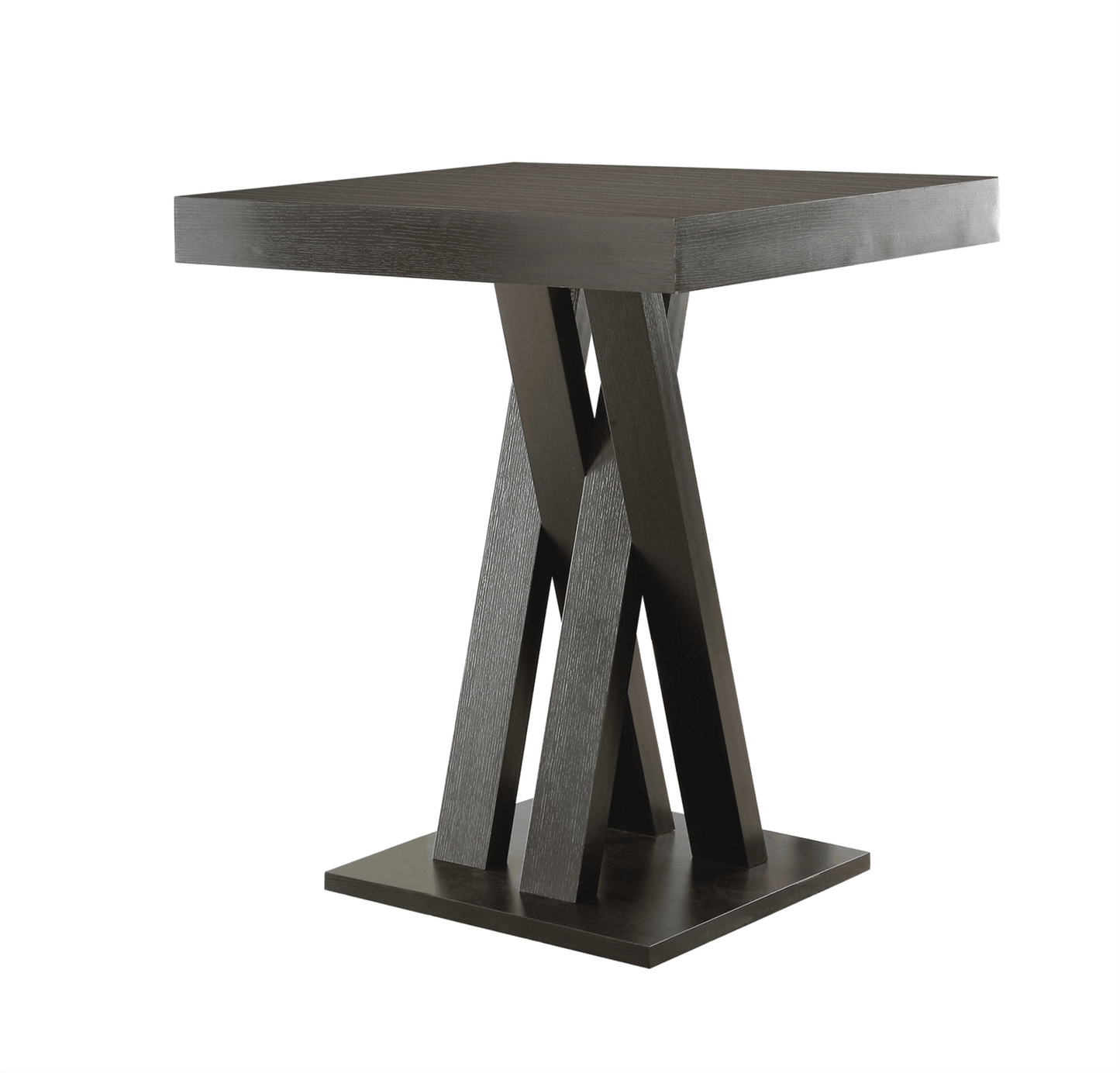 Lampton Cappuccino Finish Square Bar Height Table