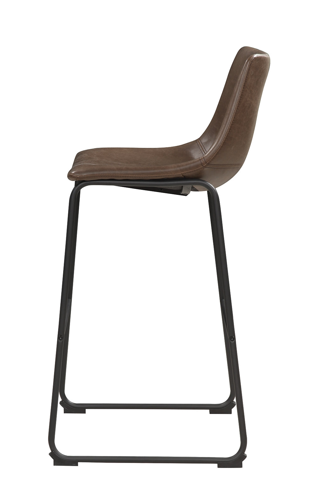 Armless Bar Stools Two-Tone Brown And Black Set Of 2