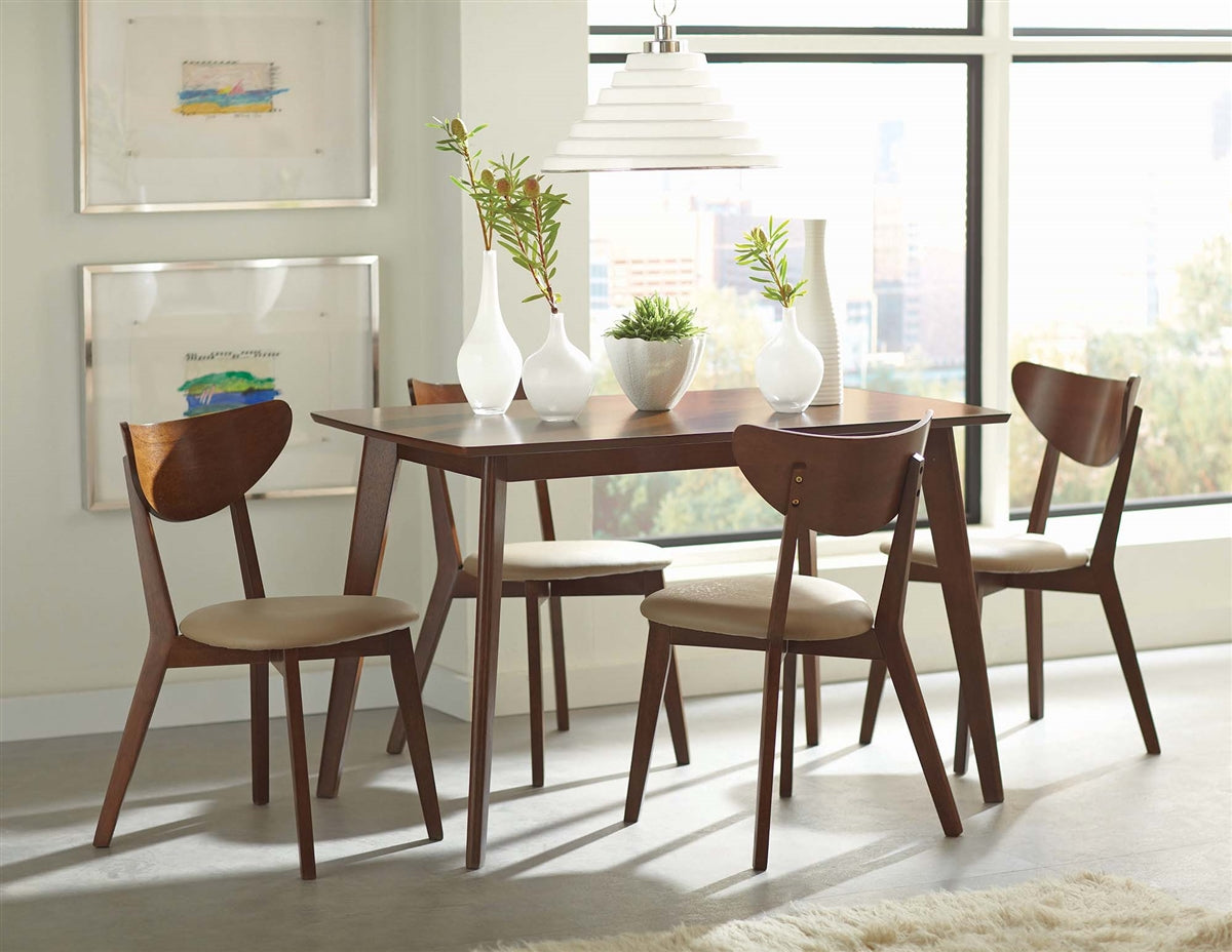 Kersey Mid-Century Modern 5 Piece Dining Set