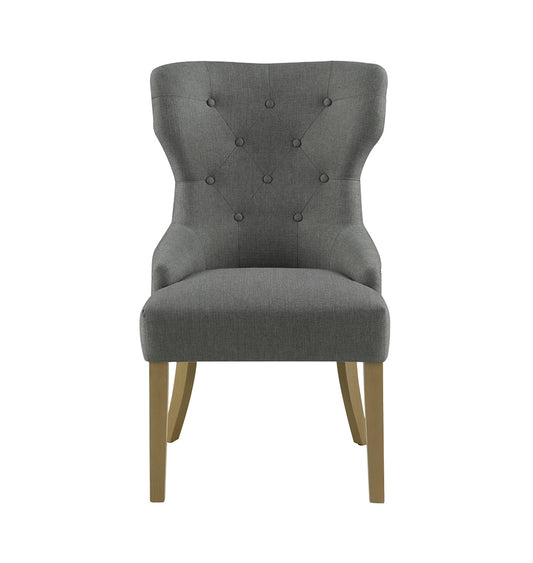 Baney Gray & Natural Tufted Dining Chair Set of 1