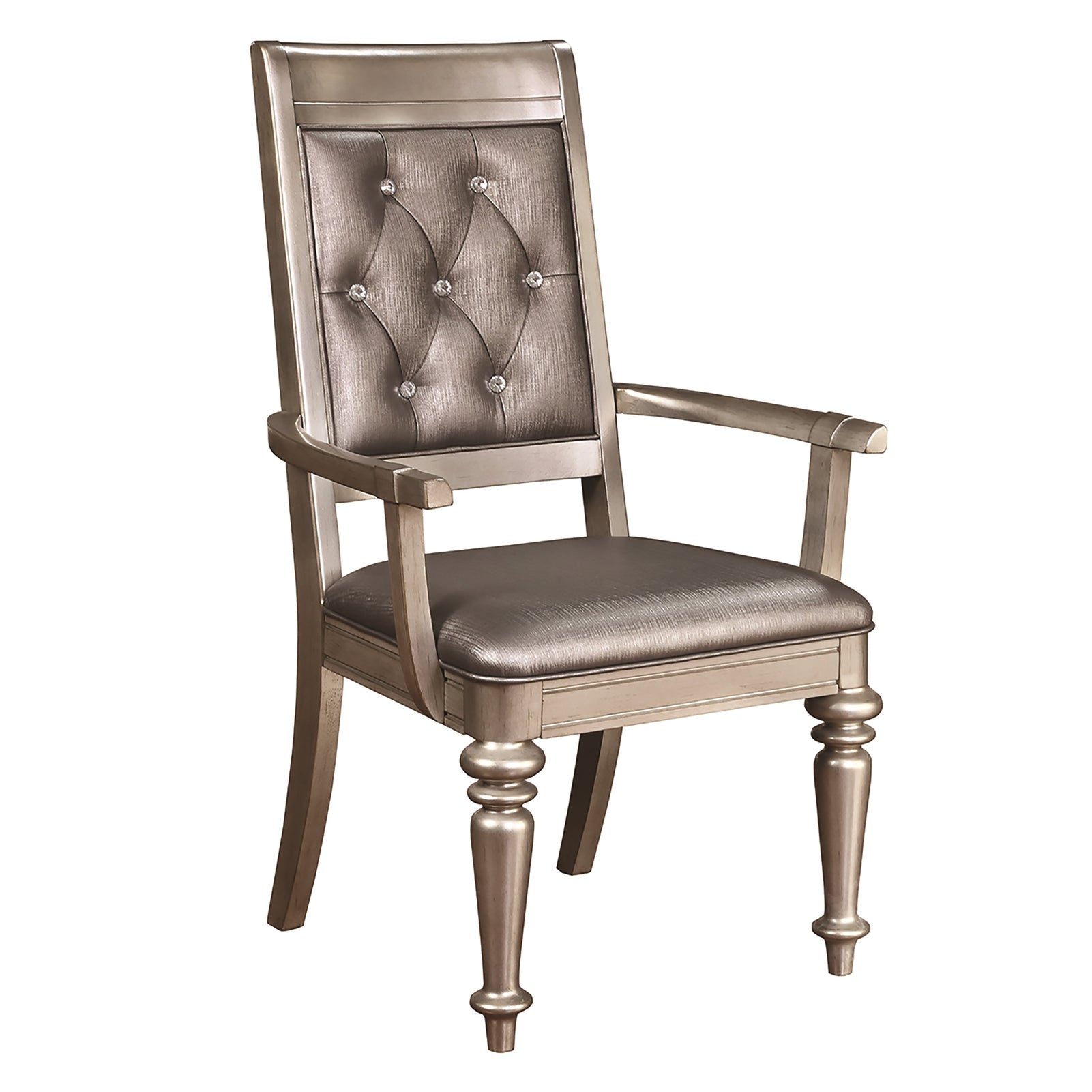 Danette Open Back Arm Chairs Metallic Set Of 2