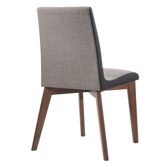 Redbridge Upholstered Side Chairs Grey And Natural Walnut Set Of 2