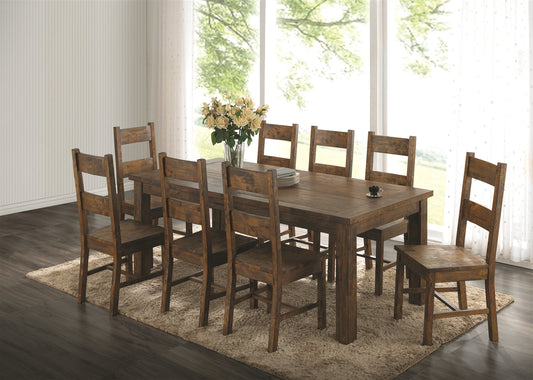Coleman 7-Piece Dining Set Rustic Golden Brown