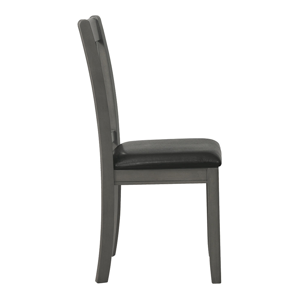 Lavon Transitional Grey Side Chair Set of 2 Chairs