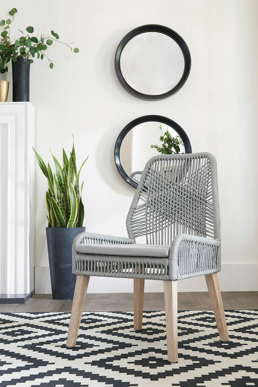 Sundance Grey & Natural Mango Side Chair Set of 2