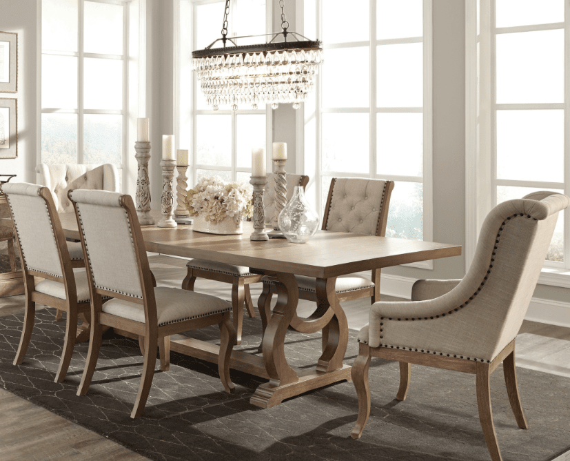 Brockway Cove Tufted Arm Chairs Cream And Barley Brown Set Of 2