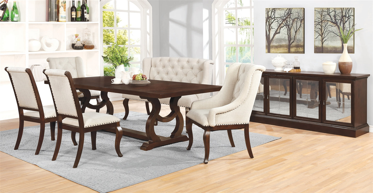Brockway Cove Transitional Antique Java Finish 7-Piece Dining Set