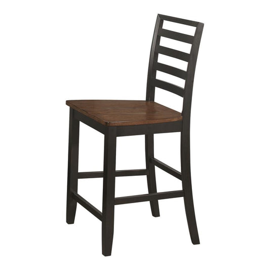 Sanford Ladder Back Counter Height Stools Cinnamon And Espresso Set Of 2