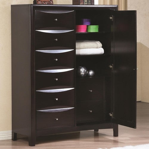 Phoenix 6-Drawer Mans Chest in Deep Cappuccino