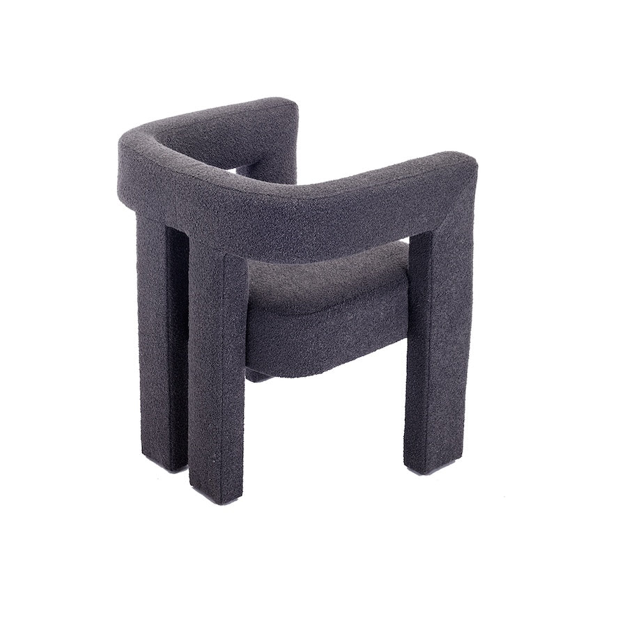 Coolmore Contemporary Boucle Dining Chair Set of 2 - Carbon Gray