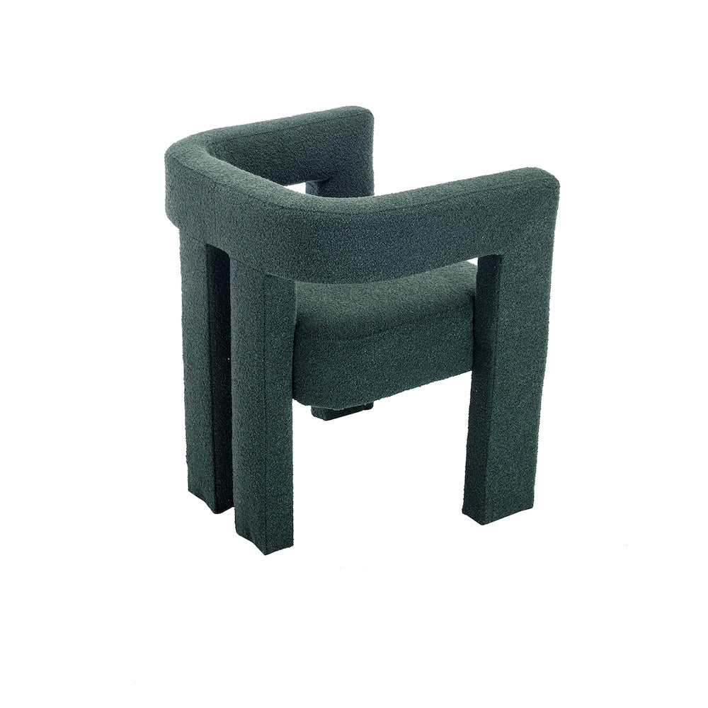 Coolmore Contemporary Boucle Dining Chair Set of 2 - Emerald