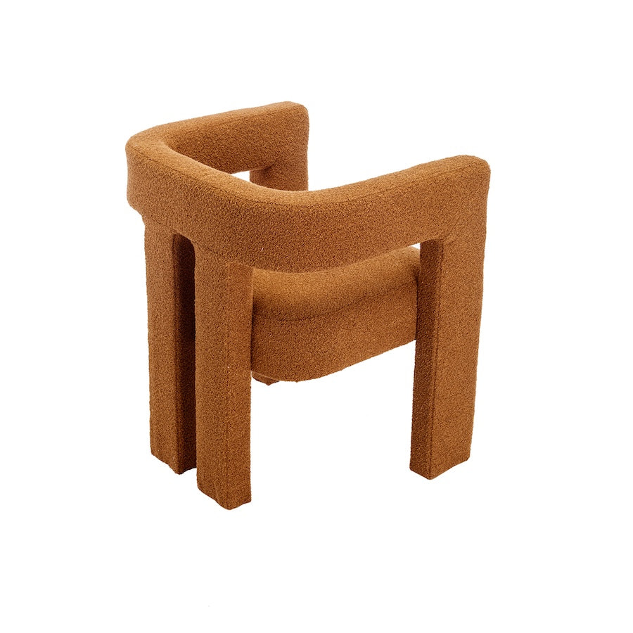 Coolmore Contemporary Boucle Dining Chair Set of 2 - Coffee