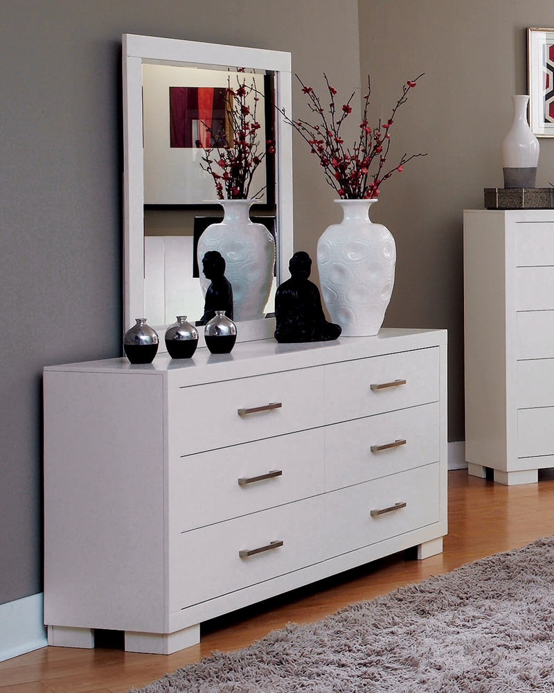 Jessica 6-Drawer Dresser White