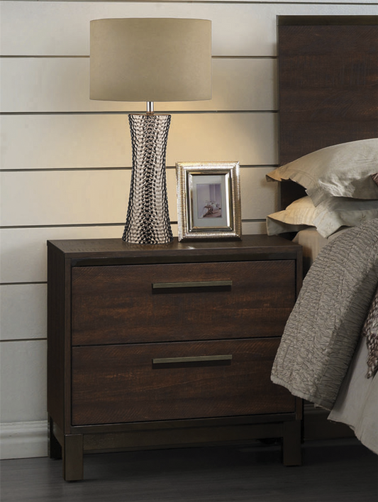 Adley Collection Rustic Tobacco Finish Nightstand