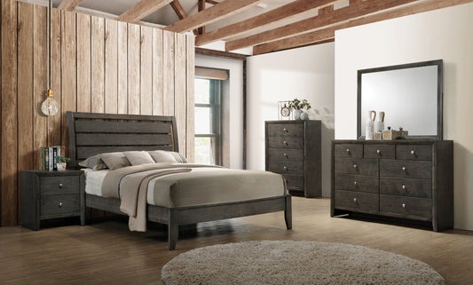 Peace II Transitional Gray Twin Bed
