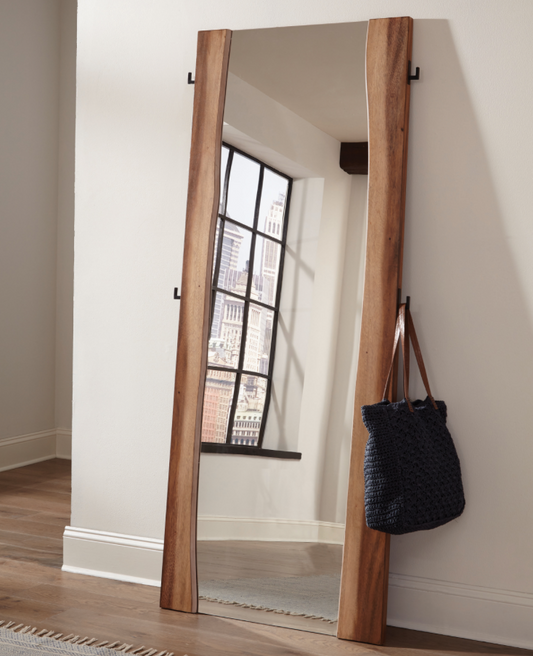 Madden Standing Mirror in Smokey Walnut & Coffee Bean