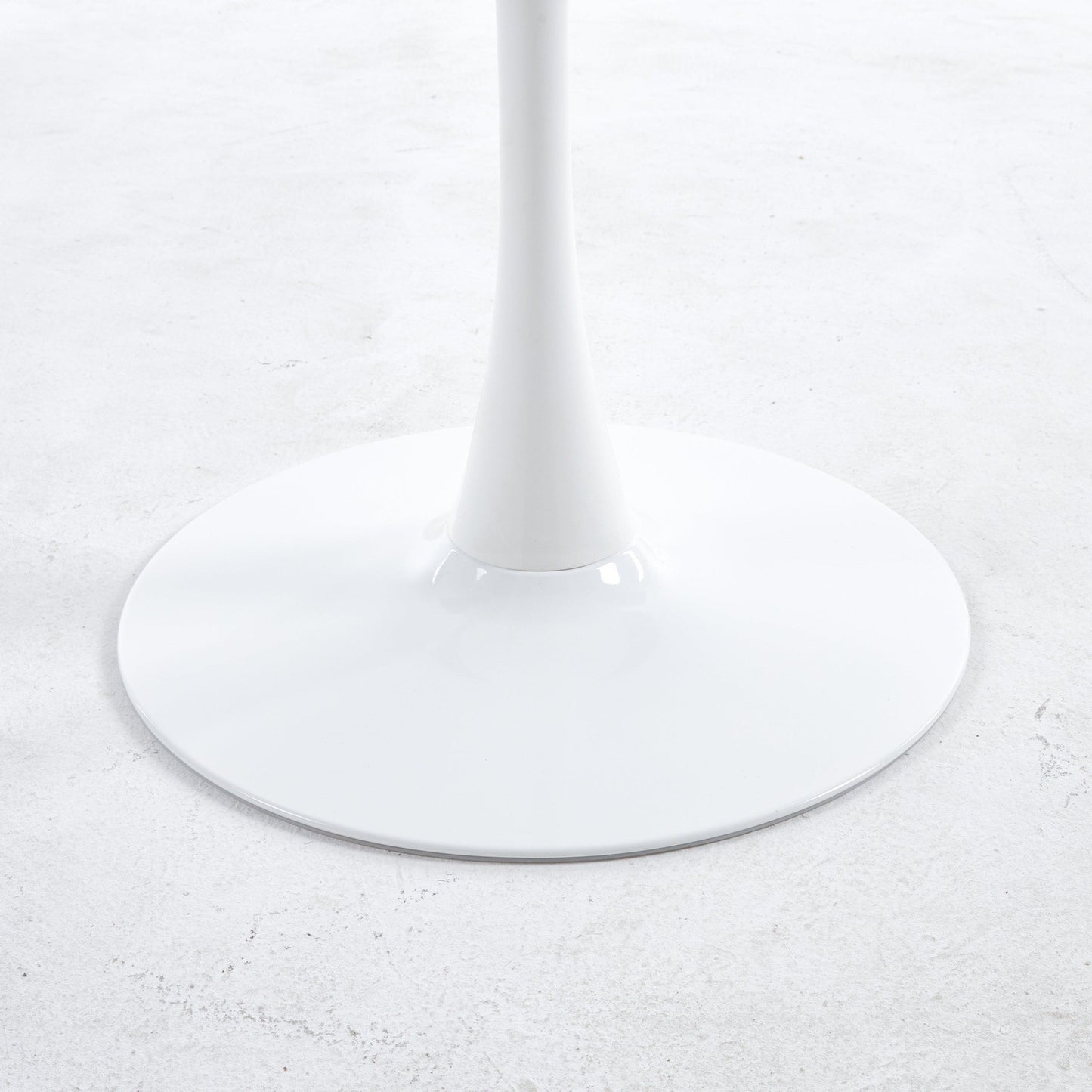 31" White Faux Marble Tulip Table