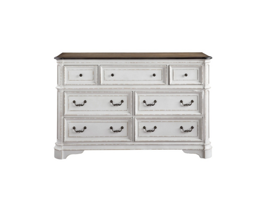 Florian Traditional 7-Drawer Dresser in Antique White