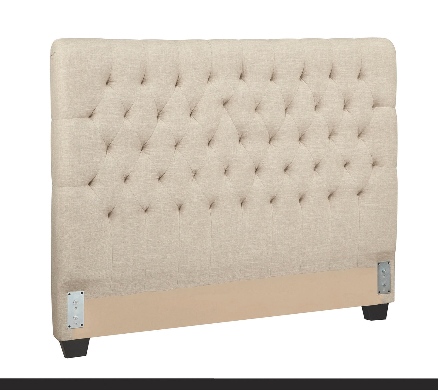 Chloe King Size Upholstered Headboard in Oatmeal Linen