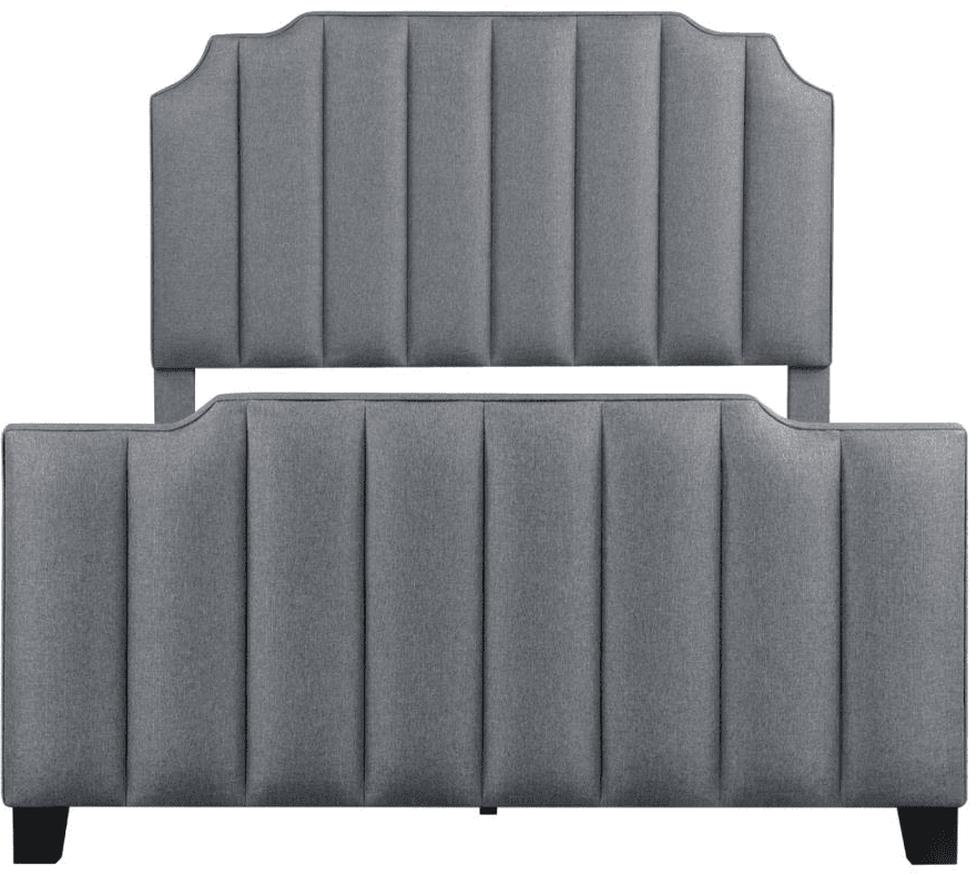 Fiona Light Gray Upholstered King Bed