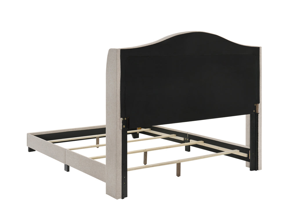 Arielle Camel Back King Bed Beige
