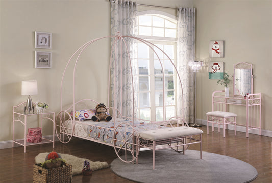 Shirlee Princess Carriage Theme Pink Twin Bed