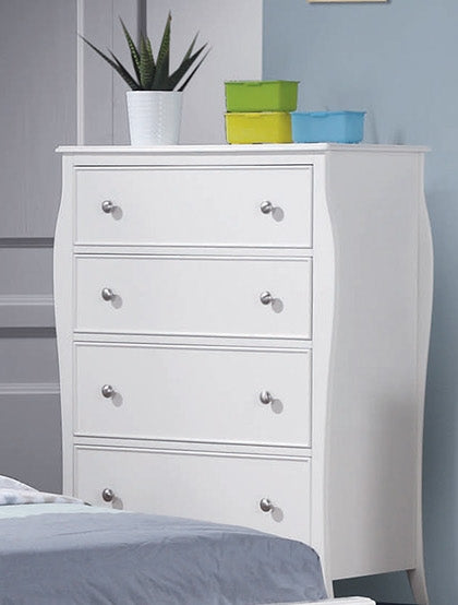 Molly 4-Drawer Fairytale Style Chest in White