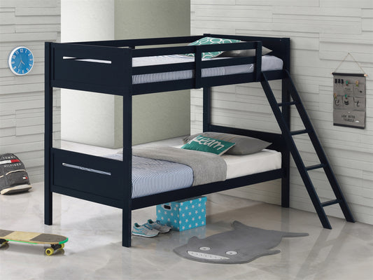 Littleton I Twin over Twin Bunk Bed in Blue