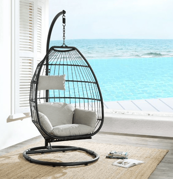 ACME Aldi Patio Swing Chair with Stand 45115 Finally Home