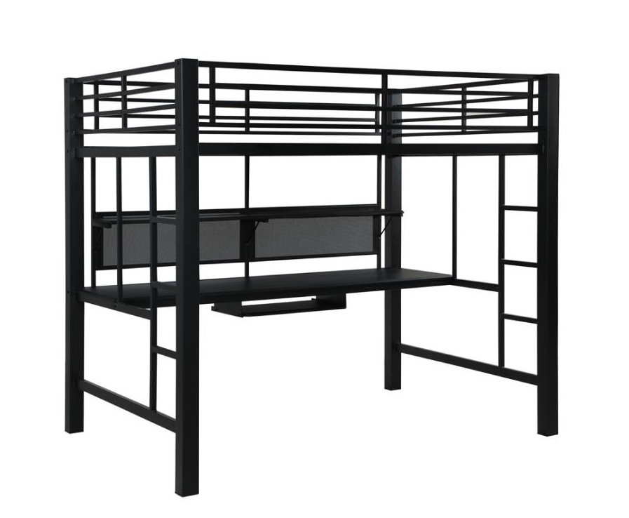 Avalon Full Workstation Loft Bed Black