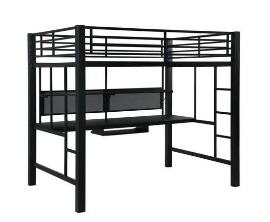 Avalon Full Workstation Loft Bed Black