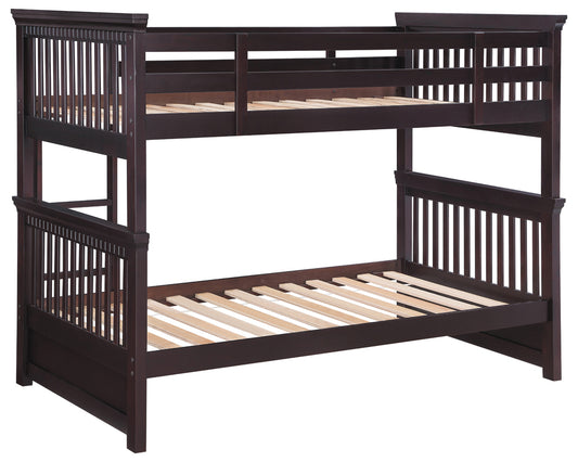 Miles Twin over Twin Bunk Bed Cappuccino