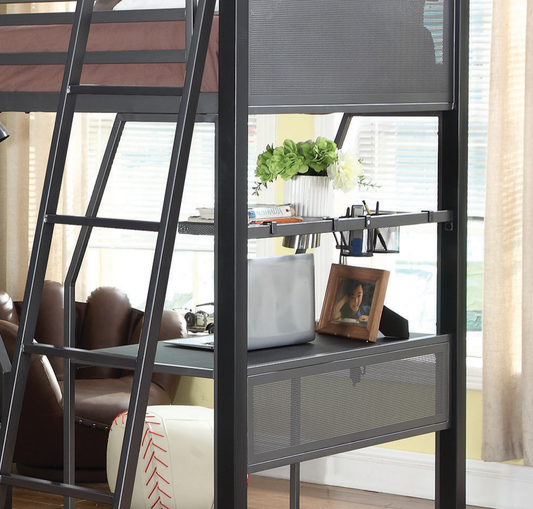 Meyers Twin-Full-Twin Loft Bunk Bed