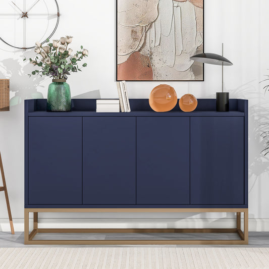 TREXM Modern Accent Cabinet - Navy Blue