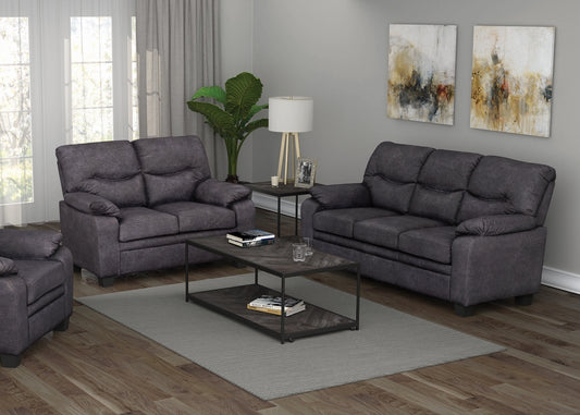 Meagan Upholstered Sofa & Loveseat Set With Pillow Top Arms