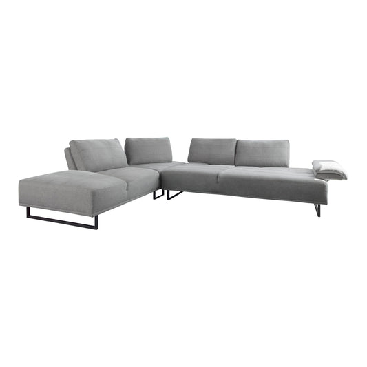 Arden Modern Upholstered Sectional in Taupe Woven Fabric