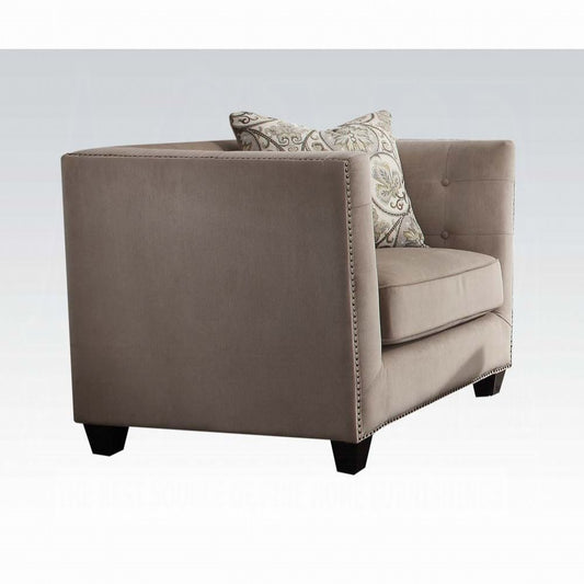ACME Juliana Chair w-1 Pillow - 53587 - Beige Fabric