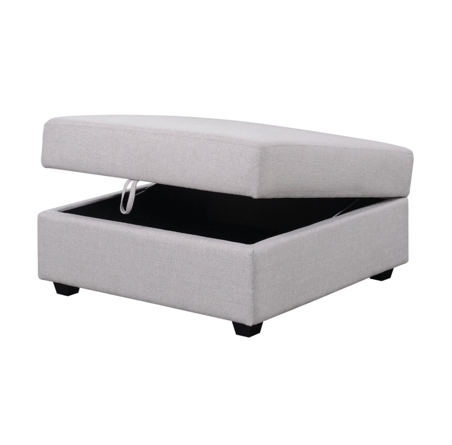 Cambria Square Storage Ottoman Grey
