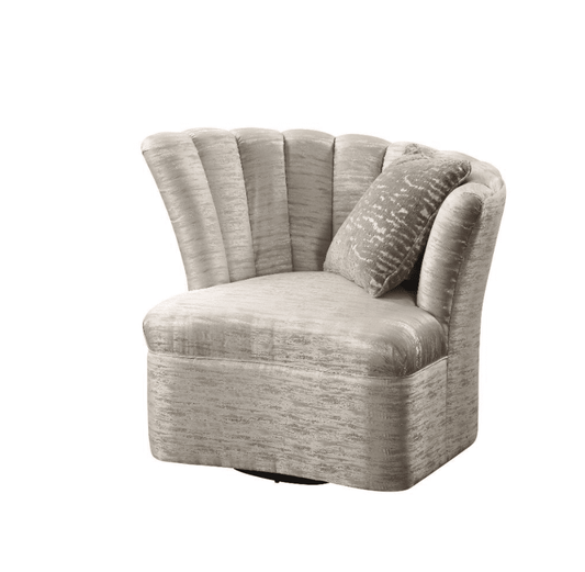 Athalia Swivel Chair in Shimmering Pearl