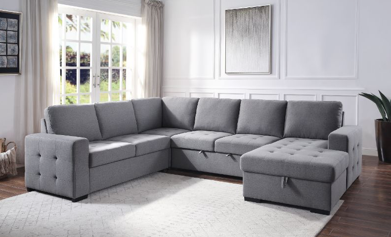 Light gray sleeper sectional 2025